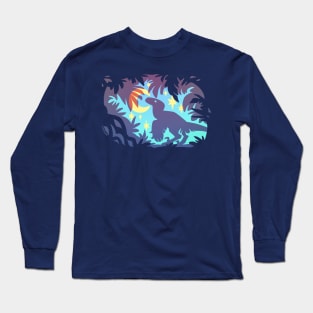 Stargazing Dino (Blue Variant) Long Sleeve T-Shirt